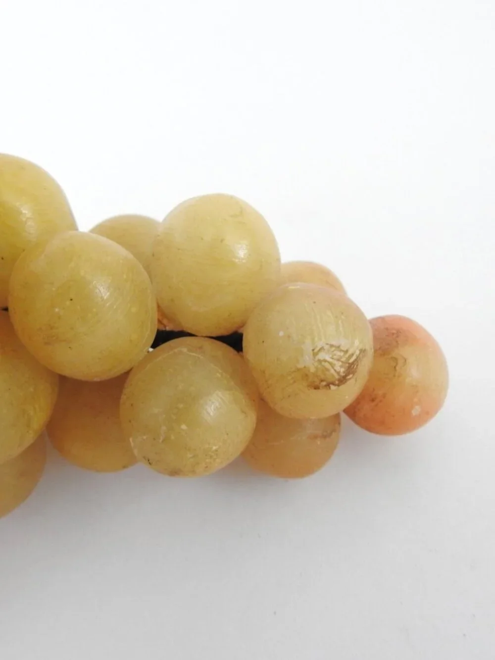 Vintage Italian Alabaster Grape Cluster Centerpiece Mid-Century Decor